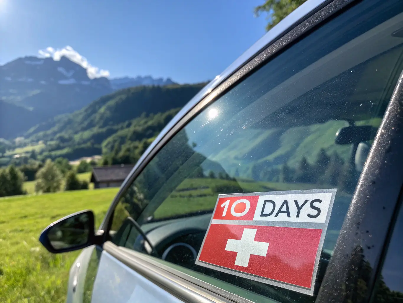 A visual representation of an annual Austrian vignette, emphasizing its cost-effectiveness for frequent travelers and residents.